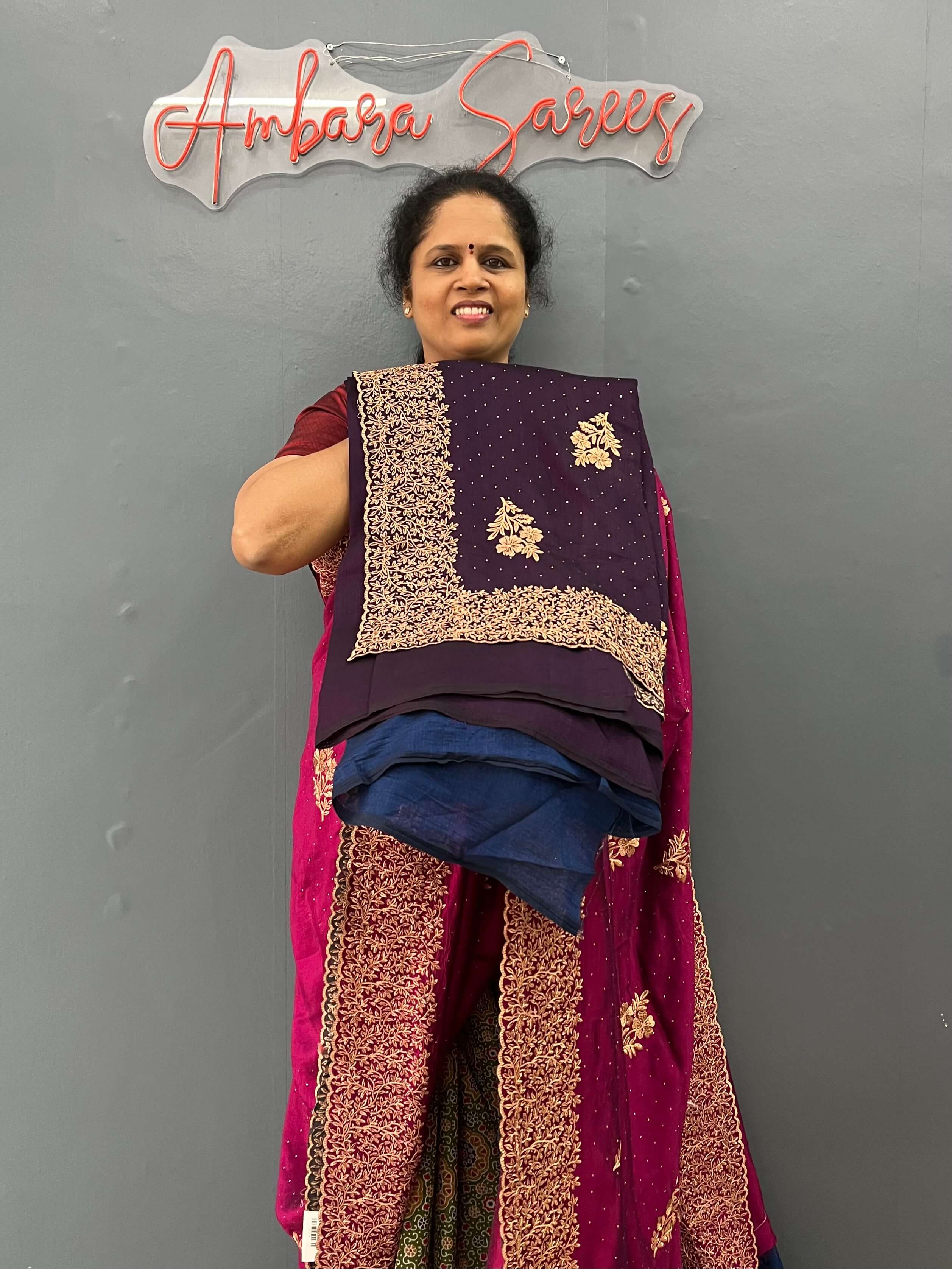 ASA719 - DEISGNER CHIFFON SAREE