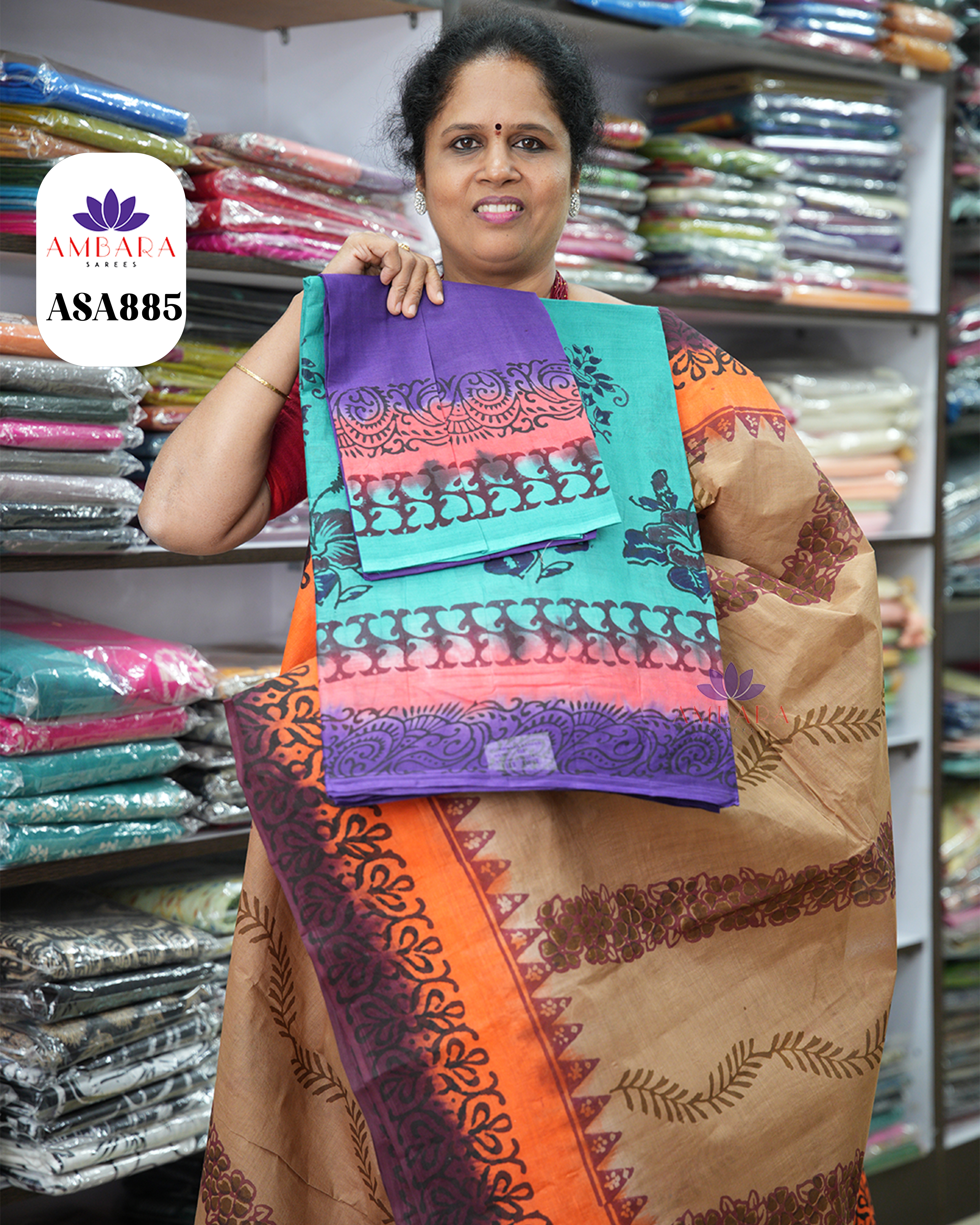 ASA885 COTTON SAREE