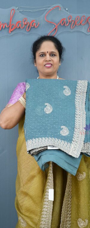 BLUE SAREE DESIGNER SAREE ASB08