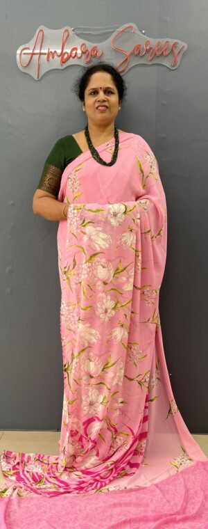 PINK COLOR CHIFFON SCALLOP ASB196