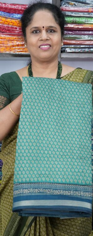 Light seagreen with Blue Viscose AS393