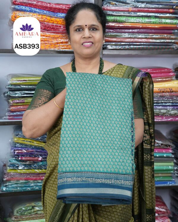 Light seagreen with Blue Viscose AS393
