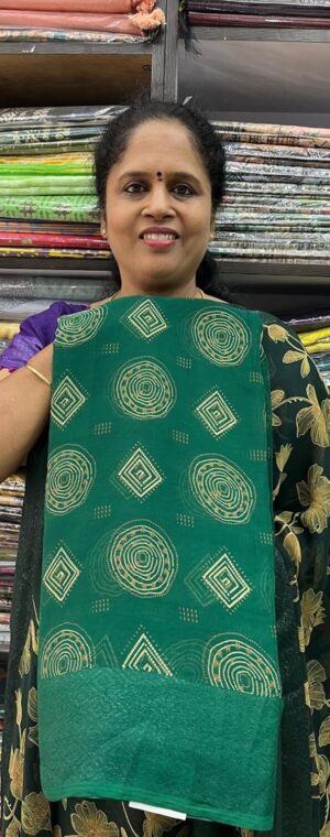 Green Color ASB949 Georgette Sarees