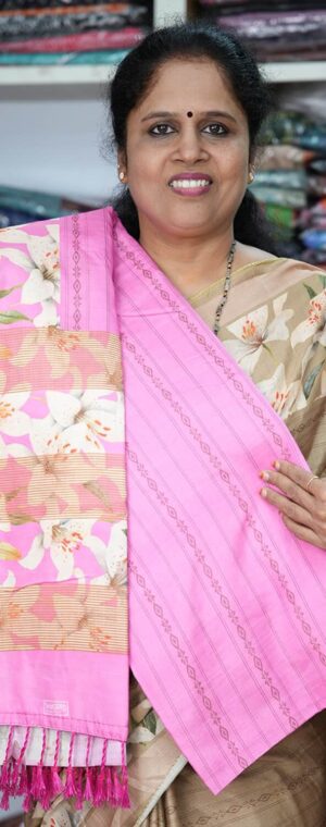 Pink color ASB888 Semi Tussar