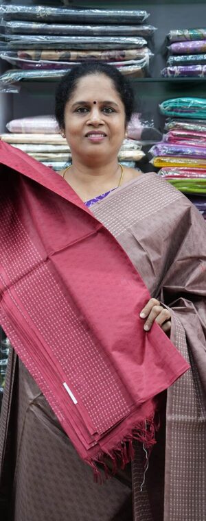 Maroon Color ASC886 Premium Tussar Sarees