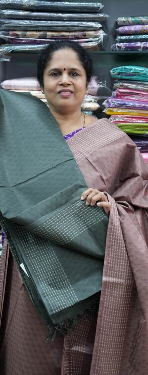 Dark Green Color ASC890 Premium Tussar Sarees