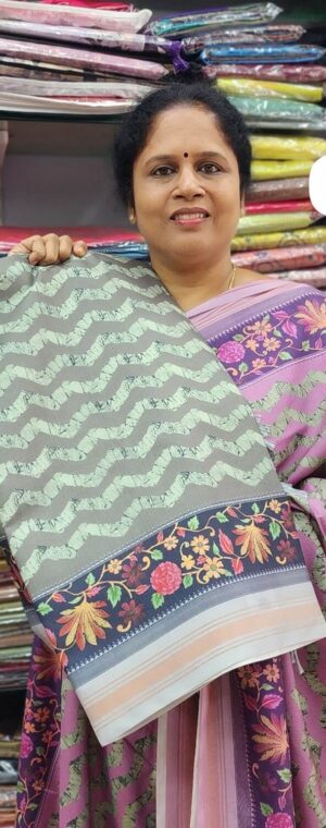 Grey Color ASD264 Semi Tussar Sarees