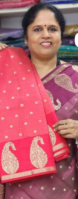 Pale Pink color ASD562 Semi Tussar sarees