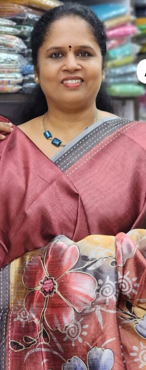 Pale Maroon color ASD482 Designer Tussar sarees