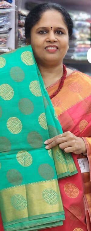 Light Green color ASD646 Semi Tussar sarees