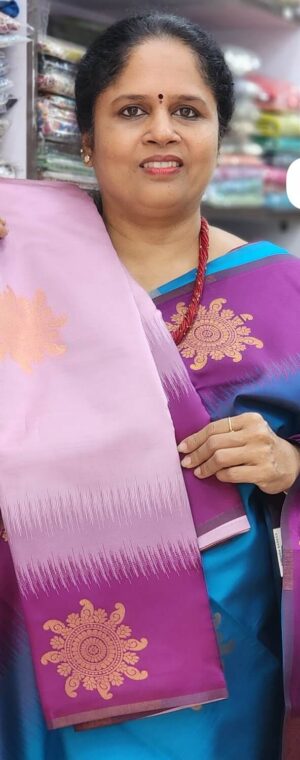Pale pink with Majenta color ASD655 Semi Silk sarees