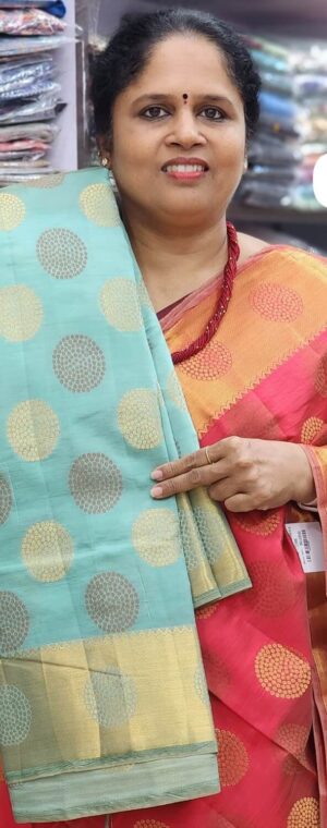 Pale blue color ASD648 Semi Tussar sarees