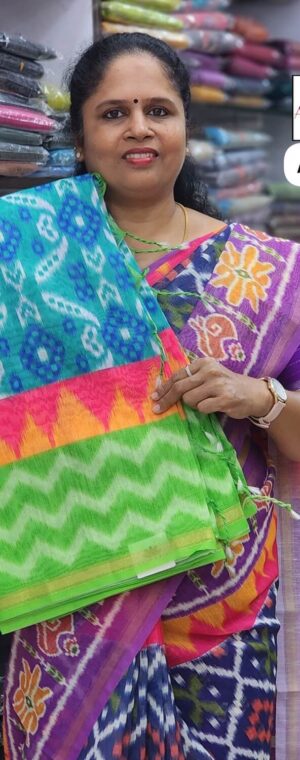 Sky blue color ASD882 Fancy cotton saree