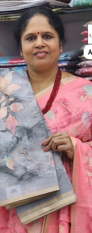 Light  Grey color ASD683 Semi chanderi cotton