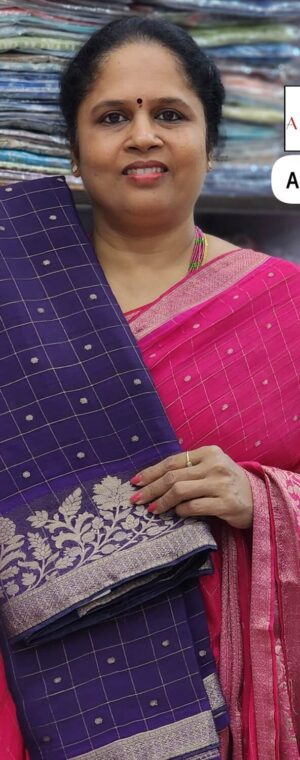 Purple color ASD871 Semi Crepe saree