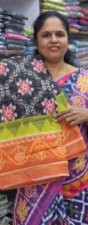 Black color ASD879 Fancy cotton saree