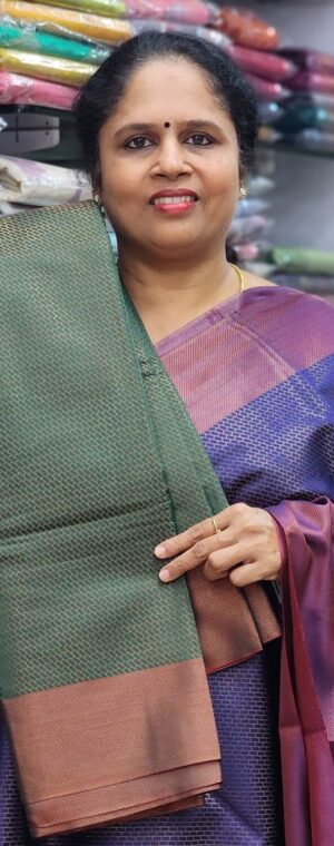 Green color ASD895 Semi Silk sarees