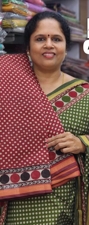 Maroon color ASD730 Fancy Nyra Cotton