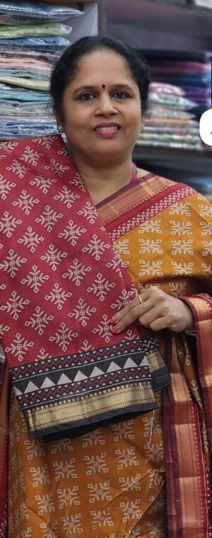 Maroon color ASD869 Mohini Cotton saree