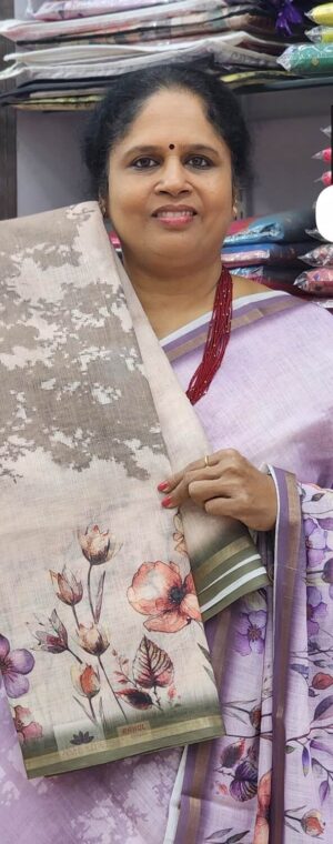 Light choco color ASD679 Semi Chanderi cotton