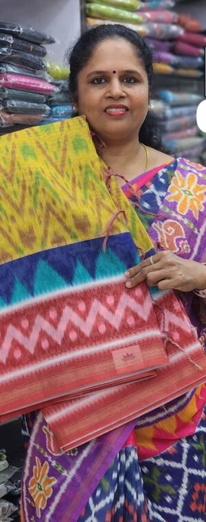 Mustard color ASD881 Fancy cotton saree