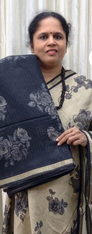 Black Color  Soft Cotton Saree | ASE41