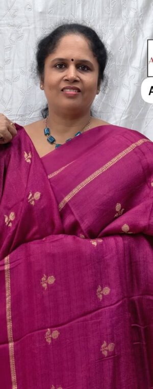 Magenta color ASD991 Khadi silk saree