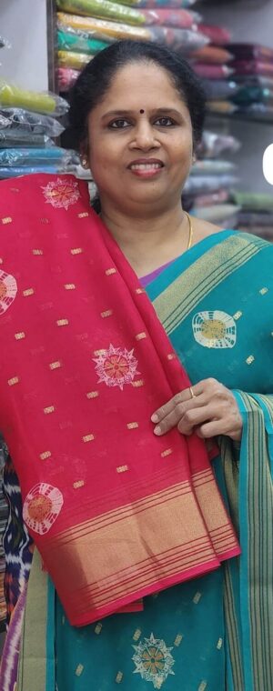 Pink color ASD946 Chiffon saree