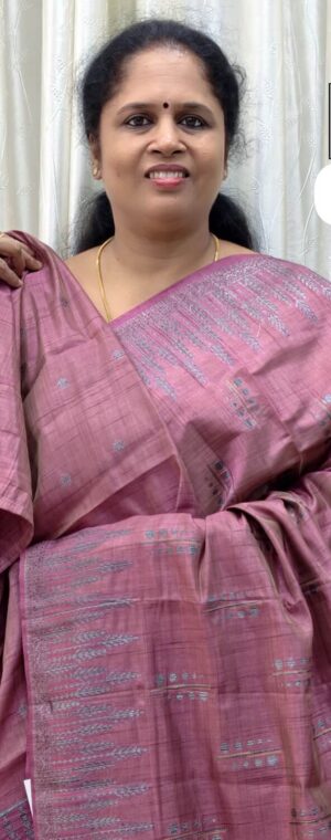 Onion pink color ASE76 Semi Tussar saree