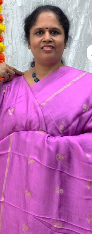 Lavender color ASD994 Khadi silk saree