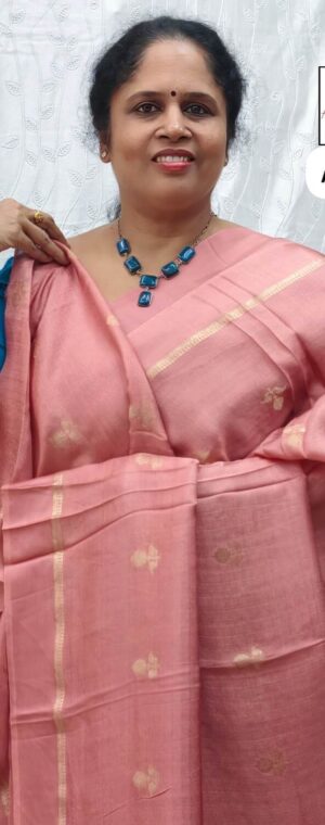 Onion pink color ASD992 Khadi silk saree