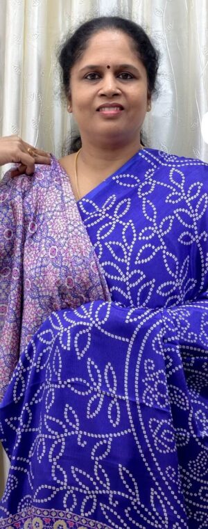 Royal Ink Blue Semi crepe | ASE210