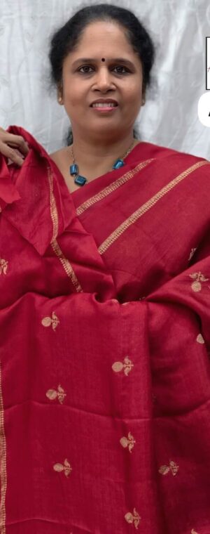 Maroon color ASD995 Khadi silk saree