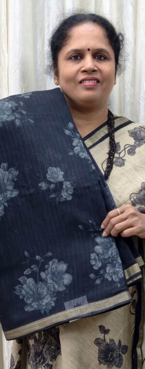 Black Color  Soft Cotton Saree | ASE269