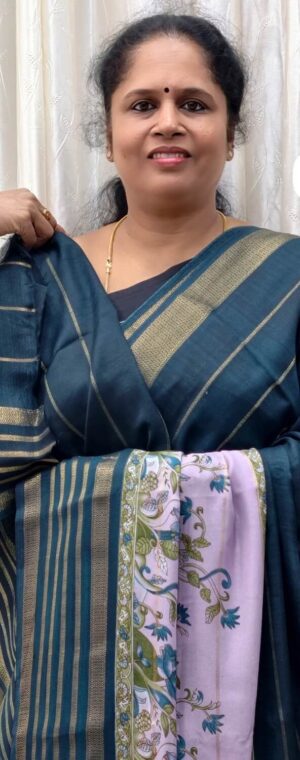 Olive green ASE111 Semi crepe saree