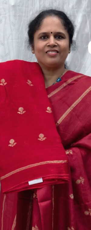 Red color ASD988 Khadi silk saree