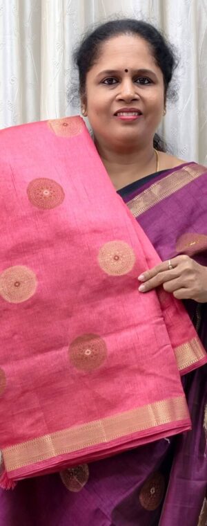 Light  pink color ASE135 Semi Tussar saree
