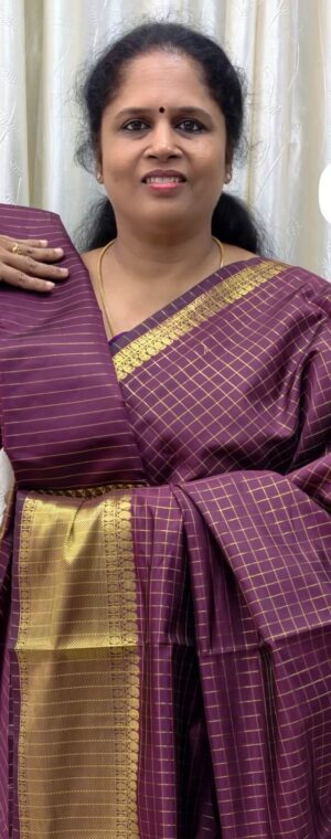 Magenta color ASE57 Semi Silk saree