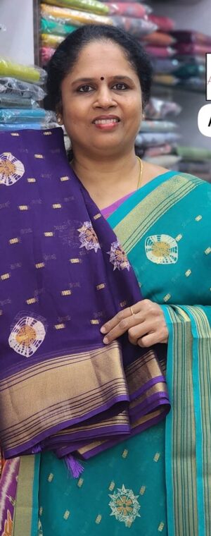 Purple color ASD948 Chiffon saree