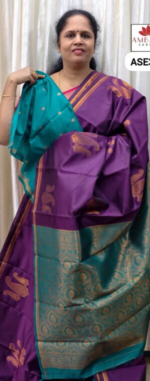 Magenta Color Semi Silk Saree | ASE313