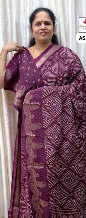 Magenta Color Georgette Saree | ASE338