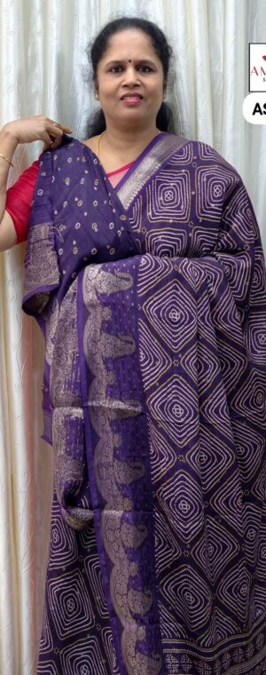 Purple Color Georgette Saree | ASE336