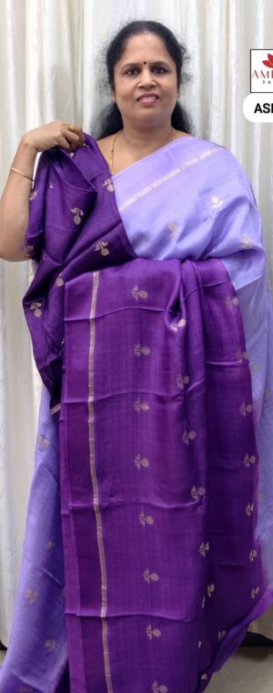 Lavender With Purple Khadi Silk | ASE451