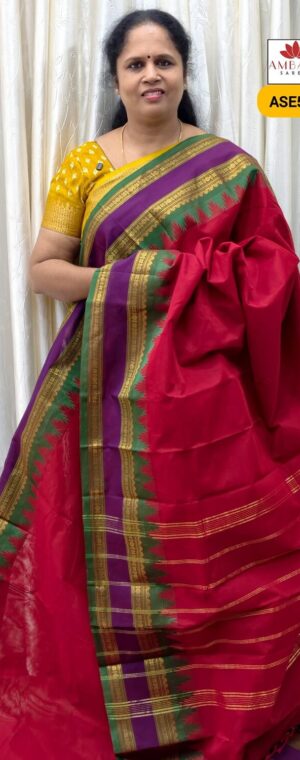 Red Color Chettinad Cotton | ASE509