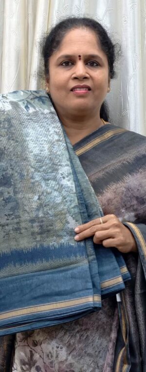 Blue Color Fancy Cotton Saree | ASE630