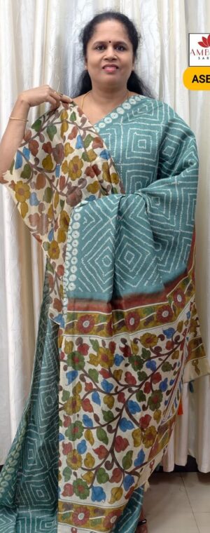 Light Blue Color Soft Linen Cotton Saree | ASE523