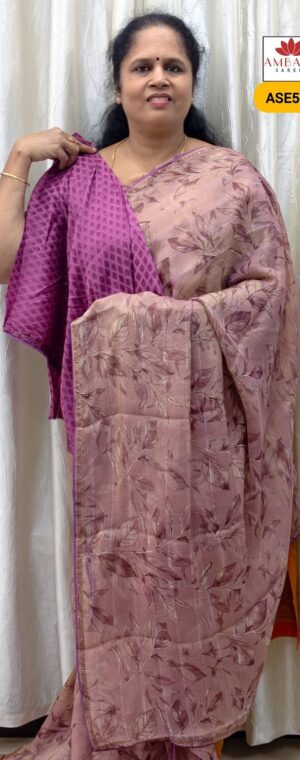 Light Magenta Color Designer Saree | ASE545