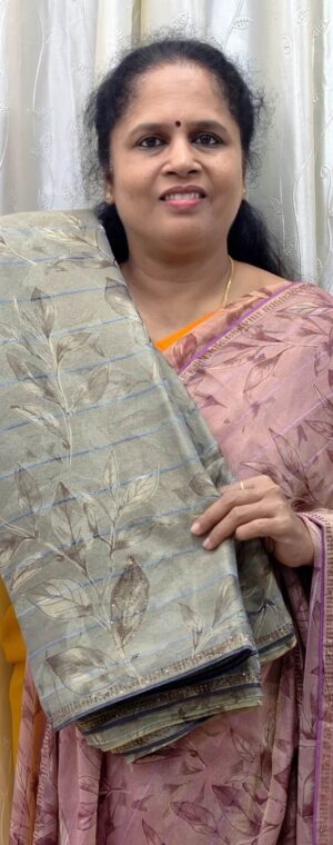 Light Grey Color Designer Saree | ASE549