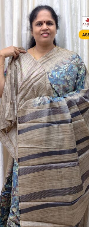 Blue Color Fancy Cotton Saree | ASB192