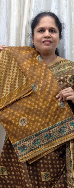 Mustard Color Karishma Cotton Saree | ASE643